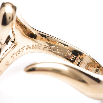 Tiffany 18K Yellow Gold Elsa Peretti Open Heart Ring 54 7 10 of 10