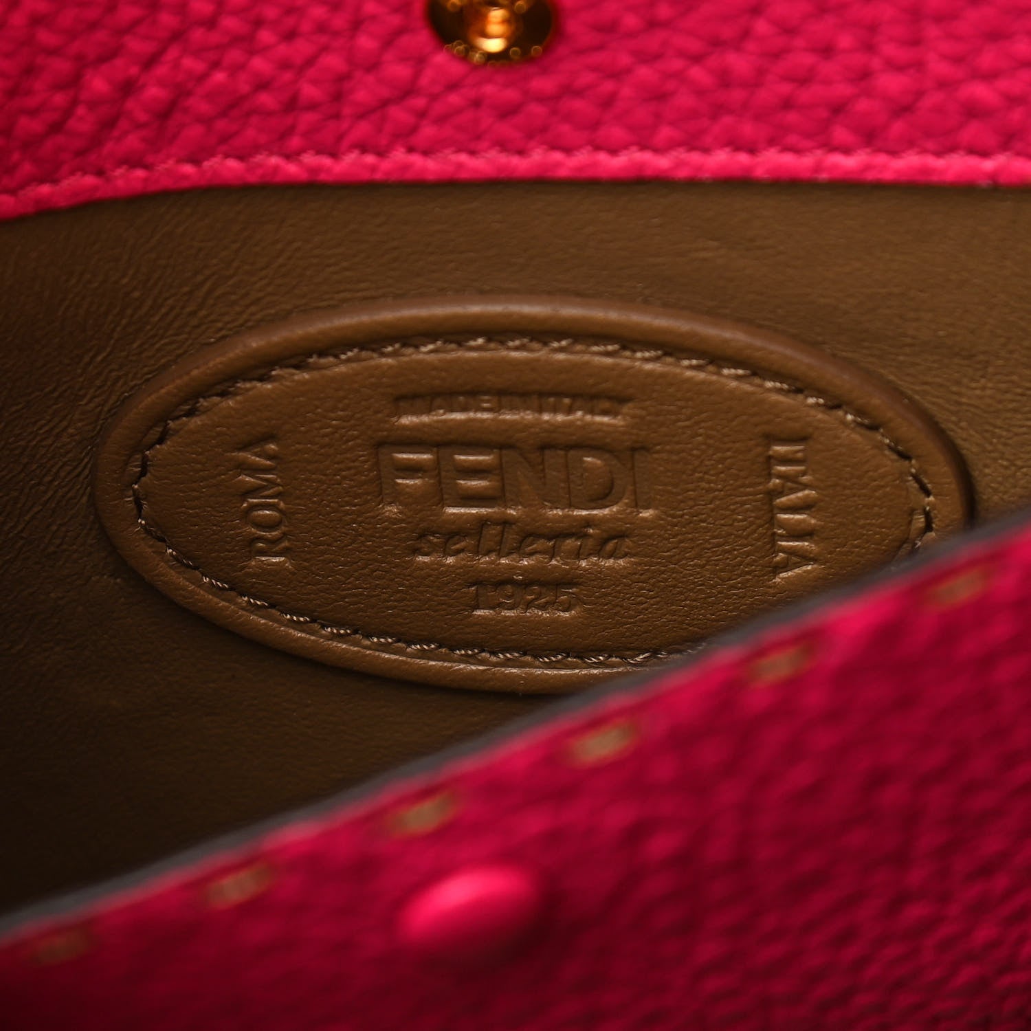 Fendi Cuoio Romano Selleria Medium Peekaboo X-Lite Fuxia 5 of 9