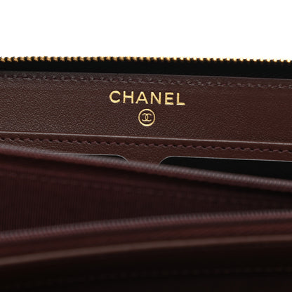 Chanel Caviar Quilted Large Gusset Zip Around Wallet Black 6 of 9