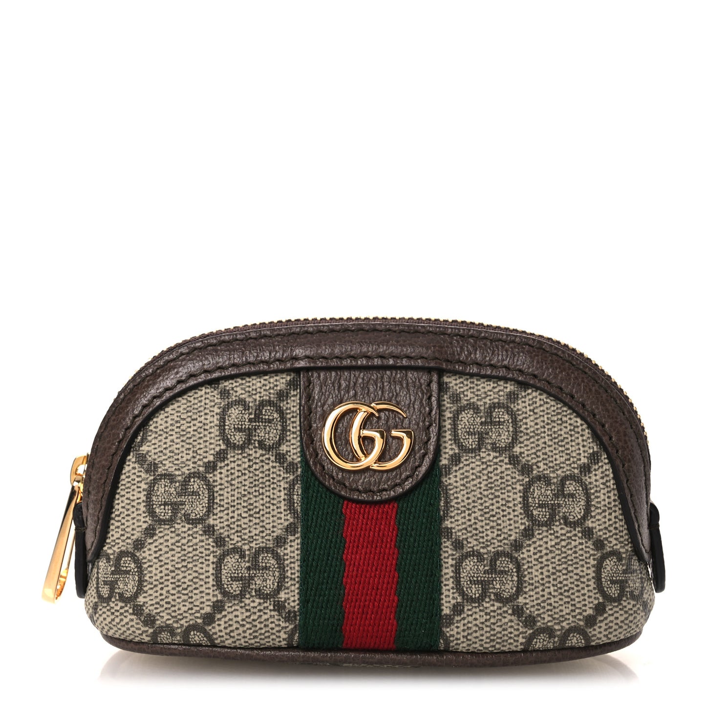 GG Supreme Monogram Web Ophidia Dome Key Pouch Beige New Acero