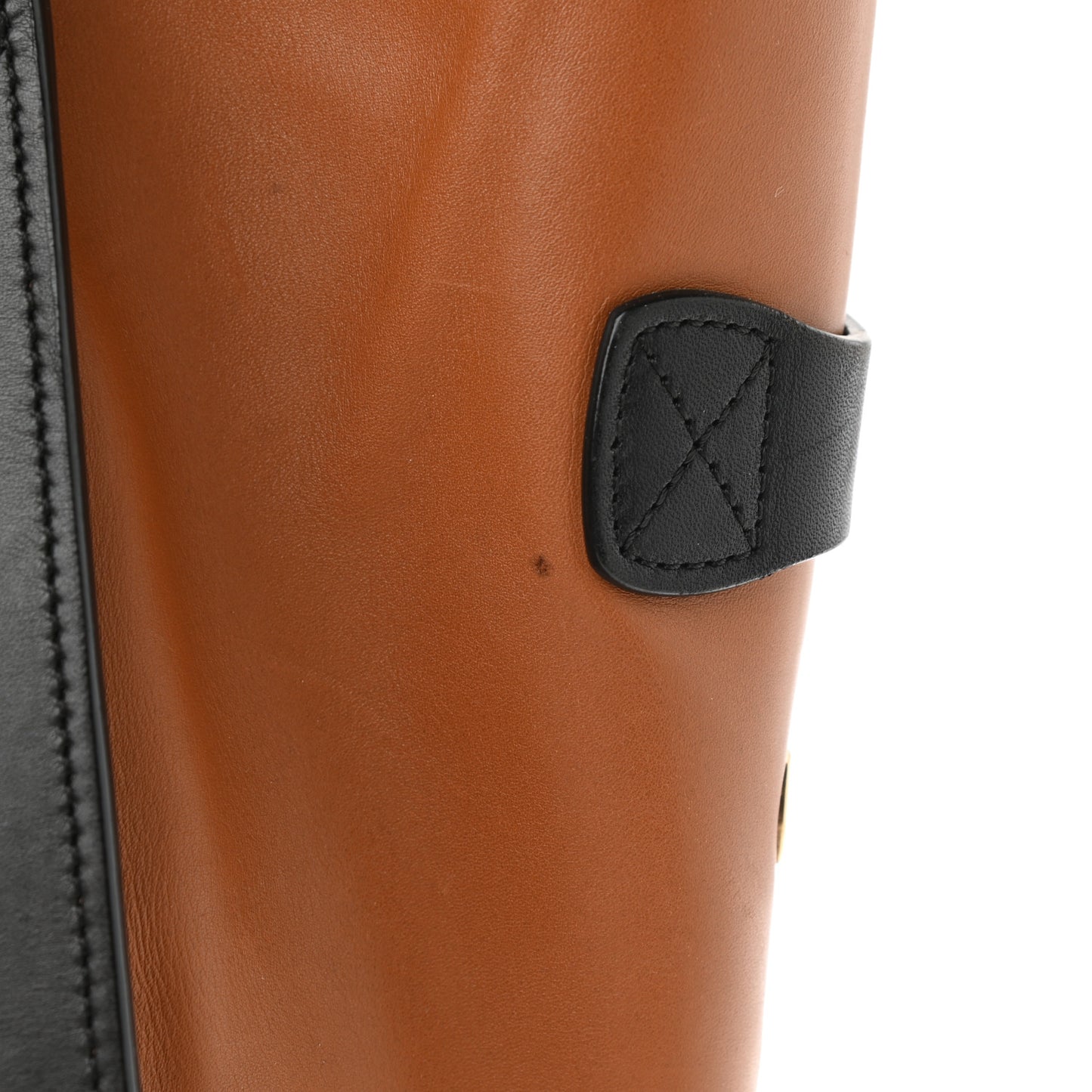 Satin Calfskin Mini Tri-Color Luggage Seashell