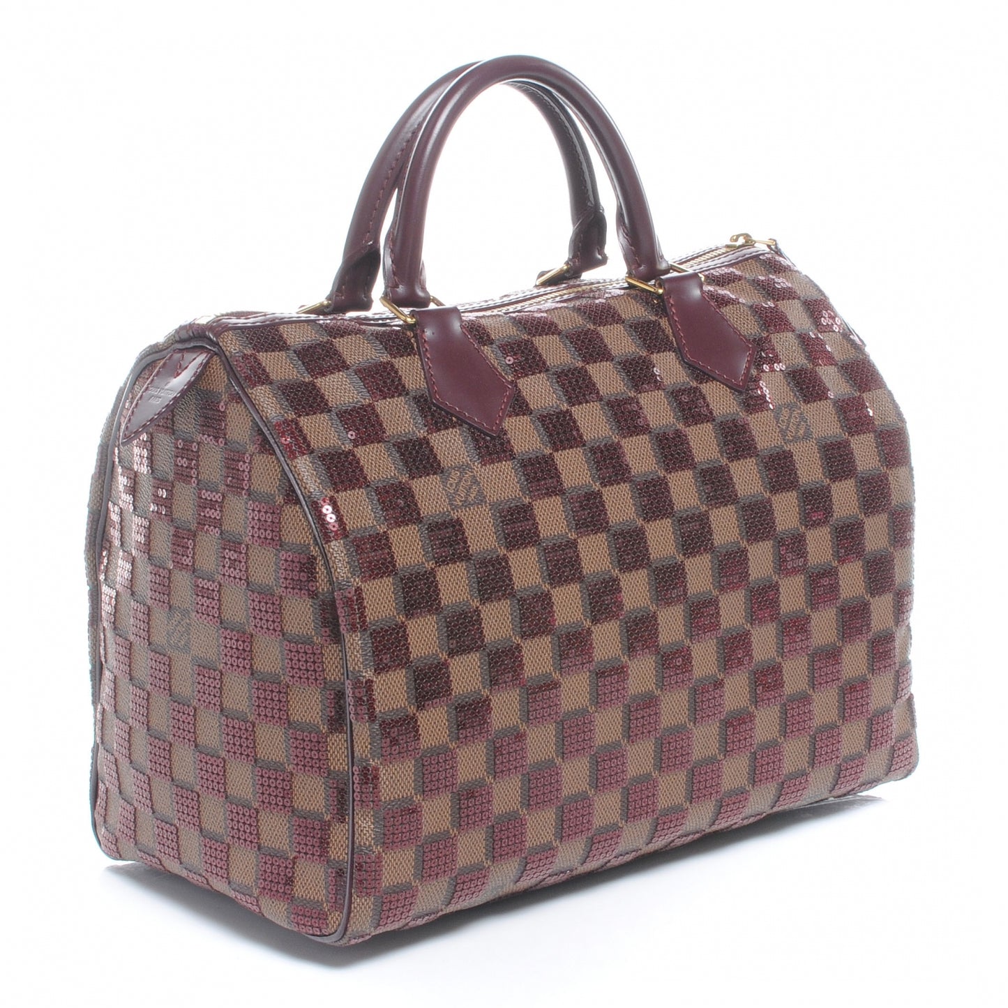Damier Paillettes Speedy 30 Rouge