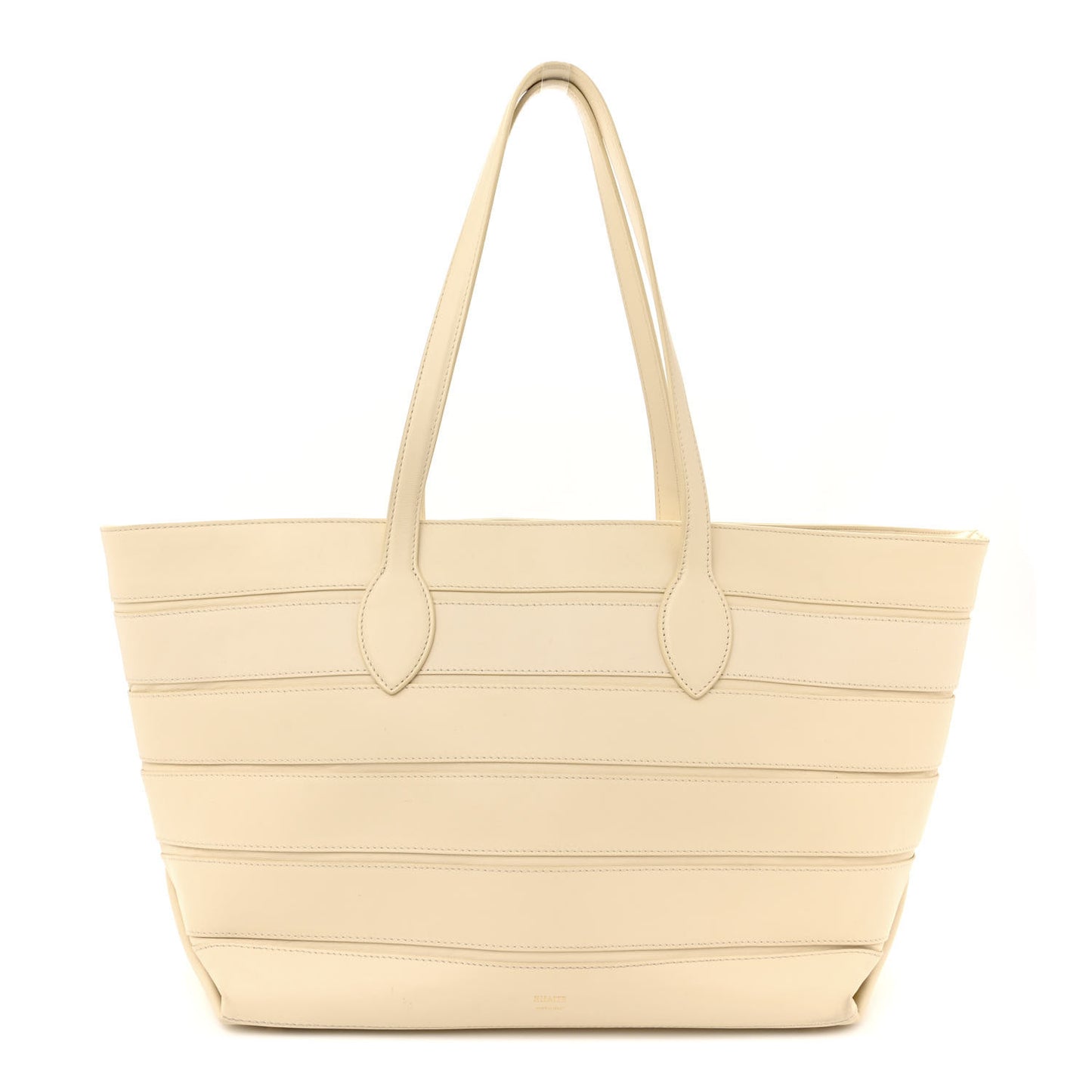 Calfskin Banded Florence Tote Cream
