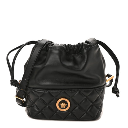Versace Nappa Quilted Medusa Bucket Bag Black 1 of 8