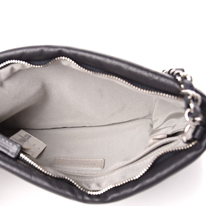Chanel Calfskin On the Bund Pochette Dark Navy Blue 5 of 10