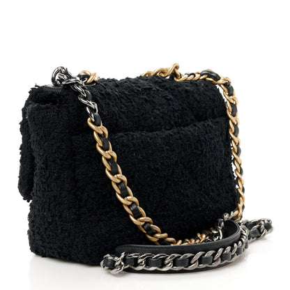 Chanel Tweed Quilted Medium Chanel 19 Flap Black 3 of 11