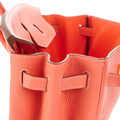 Hermes Taurillon Clemence Birkin 40 Rose Thè 14 of 23