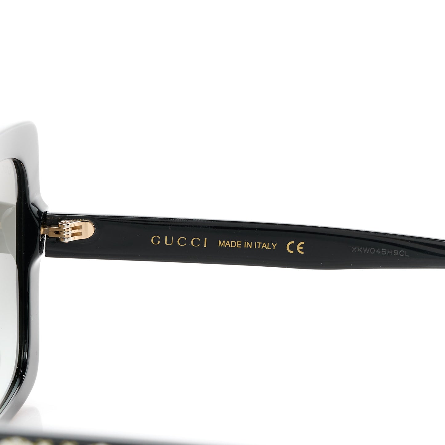 Crystal Square Frame GG Sunglasses GG0418S Black