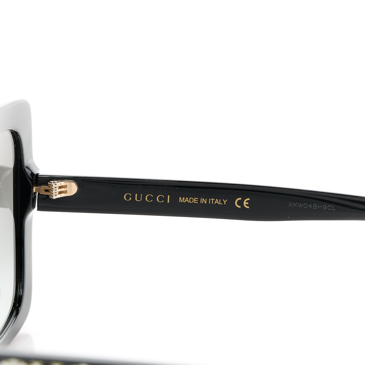 Gucci Crystal Square Frame GG Sunglasses GG0418S Black 7 of 9