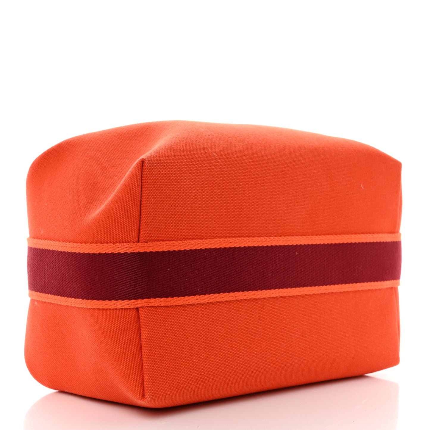 Canvas Large Bride-A-Brac Pouch Orange Feu Burgundy