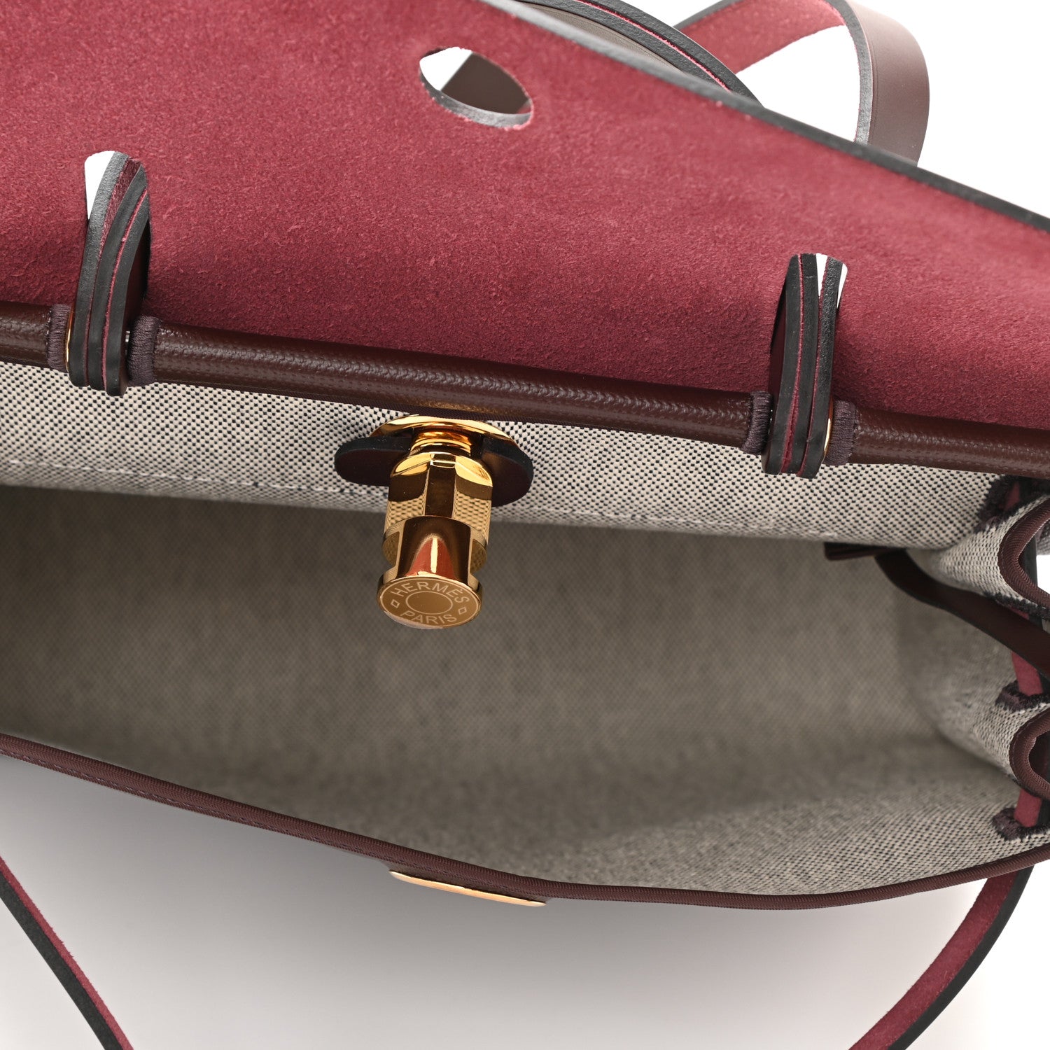 Hermes Toile H Berline Vache Hunter Herbag Zip 31 PM Rouge Sellier 6 of 11