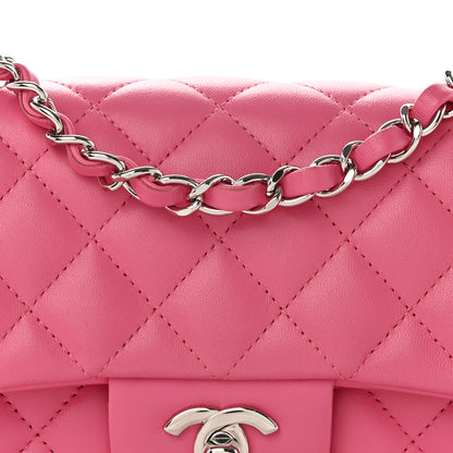 Chanel Lambskin Quilted Mini Rectangular Flap Pink 7 of 14