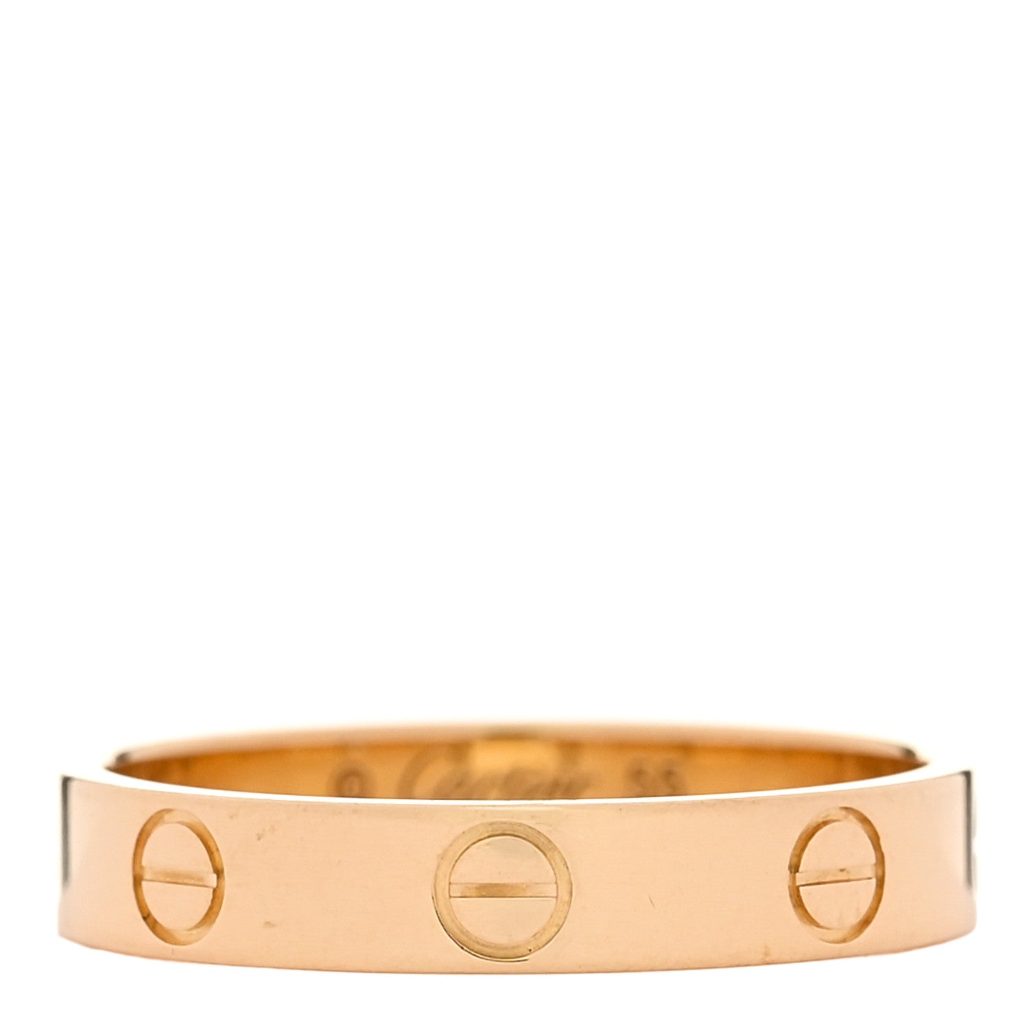 Cartier 18K Yellow Gold 3.5mm LOVE Wedding Band Ring 55 7.25 1 of 5