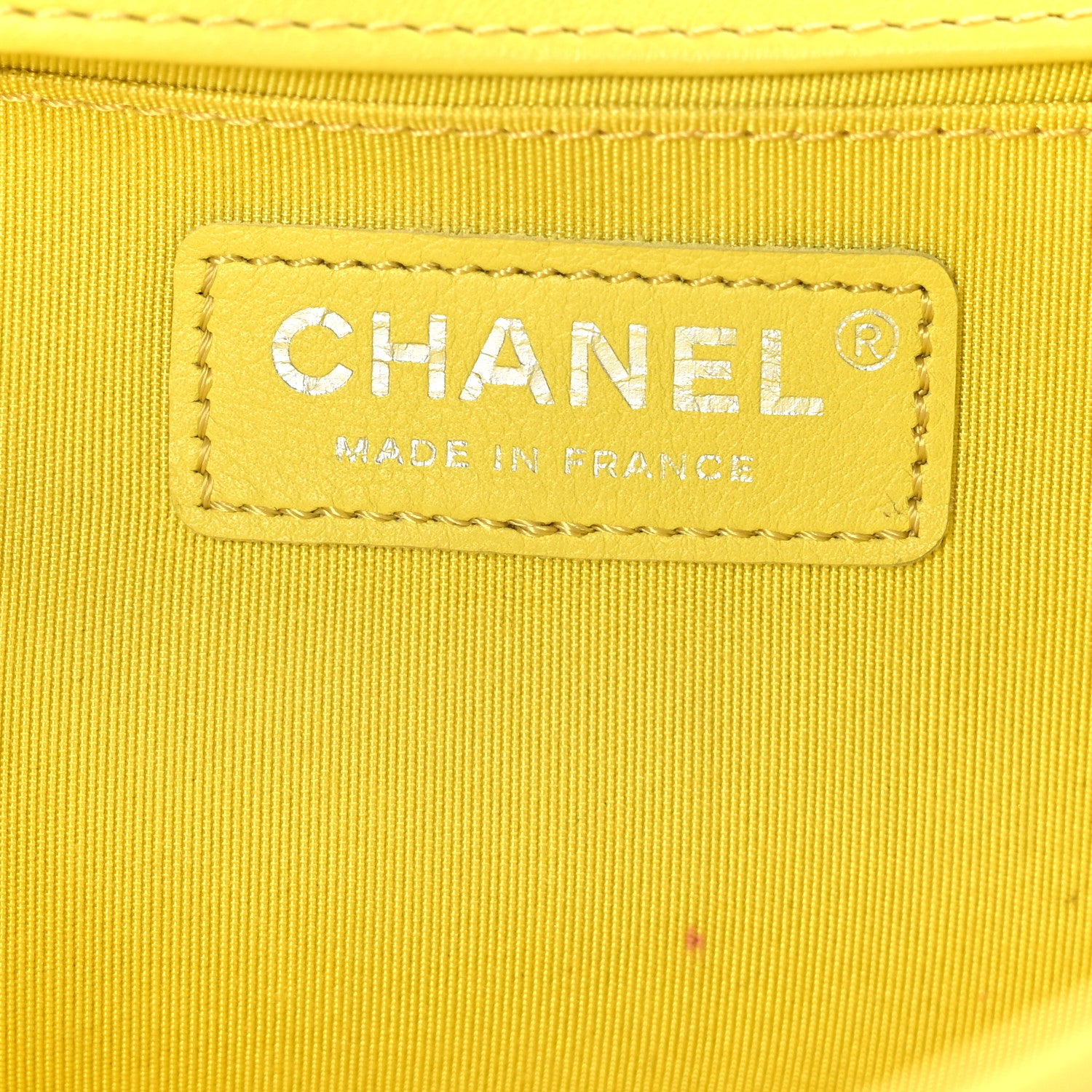 Chanel Calfskin Chevron Quilted Medium Boy Flap Yellow 6 of 9