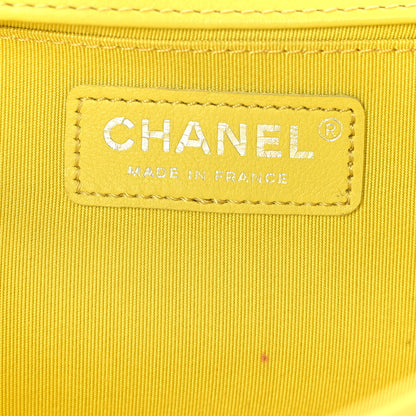 Chanel Calfskin Chevron Quilted Medium Boy Flap Yellow 6 of 9