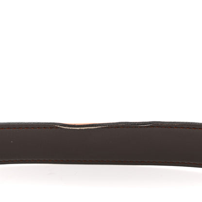 Hermes Togo Box 32mm H Belt 85 34 Orange Chocolate 14 of 17