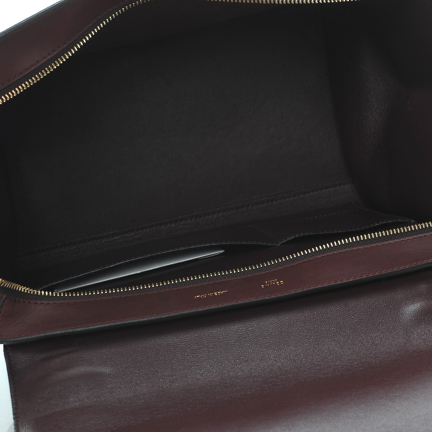 Celine Smooth Calfskin Suede Medium Trapeze Burgundy 6 of 9
