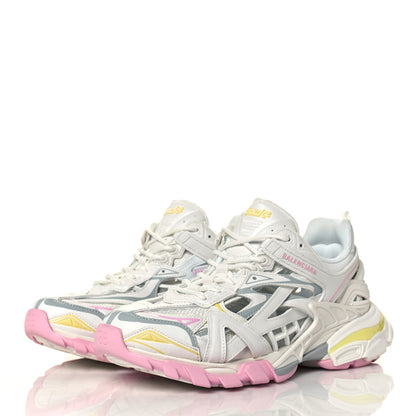 Balenciaga Rubber Mesh Tri-Color Womens Track.2 Open Sneakers 40 Light Yellow Light Pink Light Blue 3 of 8