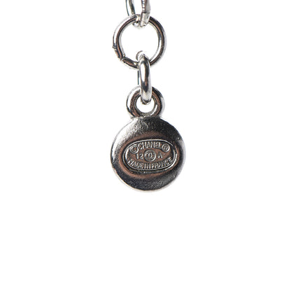 Chanel Pearl Baguette Crystal CC Long Necklace Silver 6 of 6