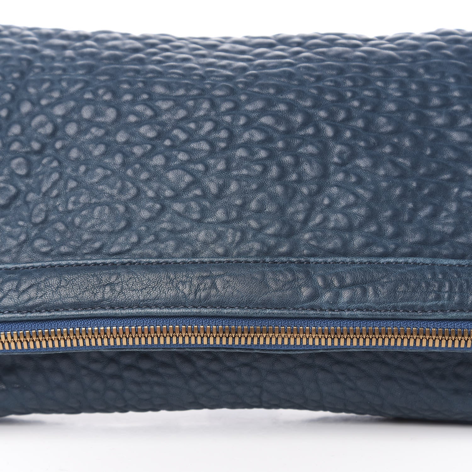 Alexander Wang Textured Lambskin Dumbo Fold Over Clutch Blue 10 of 10