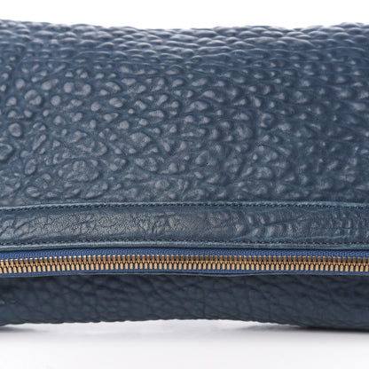 Alexander Wang Textured Lambskin Dumbo Fold Over Clutch Blue 10 of 10