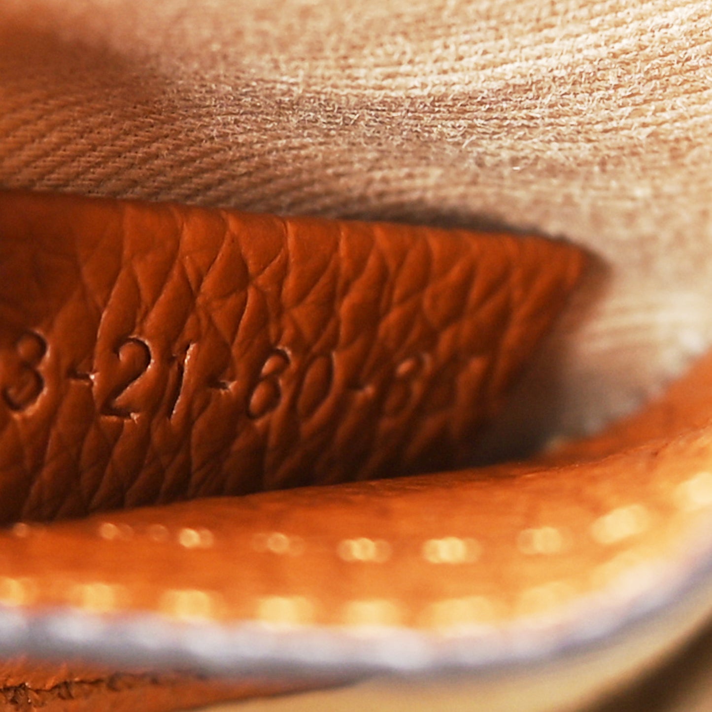 Grained Calfskin Small Marcie Saddle Bag Tan