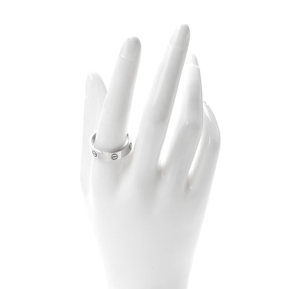 Cartier 18K White Gold 5.5mm LOVE Ring 65 11 2 of 4