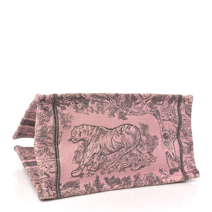 FASHIONPHILE Canvas Embroidered Small Dioriviera Toile De Jouy Book Tote Pink 4 of 10