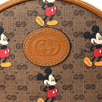 Gucci X DISNEY Mini Vintage GG Supreme Monogram Mickey Mouse Round Backpack Beige Vintage Sun Oil 8 of 9