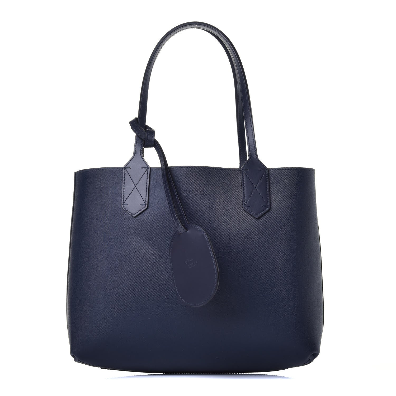 Gucci GG Supreme Monogram Blooms Small Reversible Tote Beige Blue Navy 6 of 30