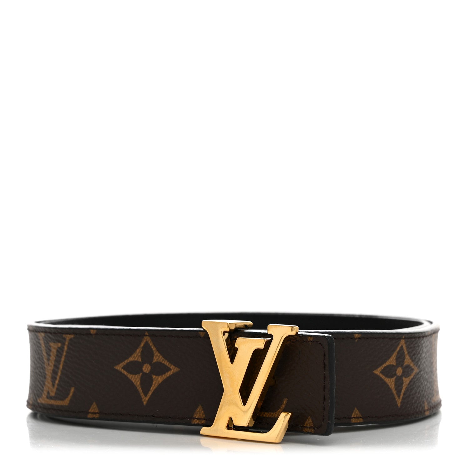 Louis Vuitton Calfskin Monogram 30mm LV Initiales Reversible Belt 90 36 Black 1 of 8