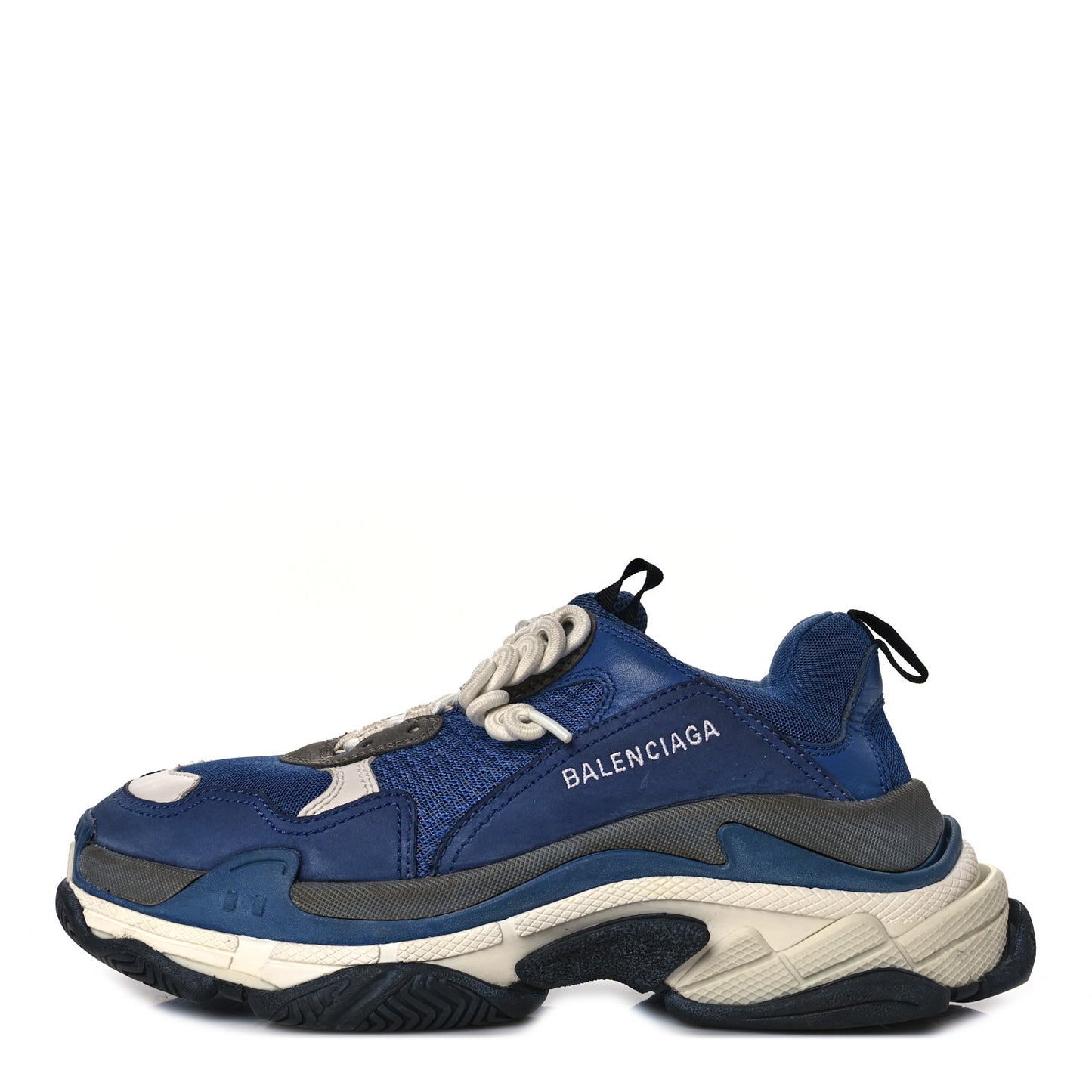 Mesh Nubuck Mens Triple S Sneakers 41 Navy Gris