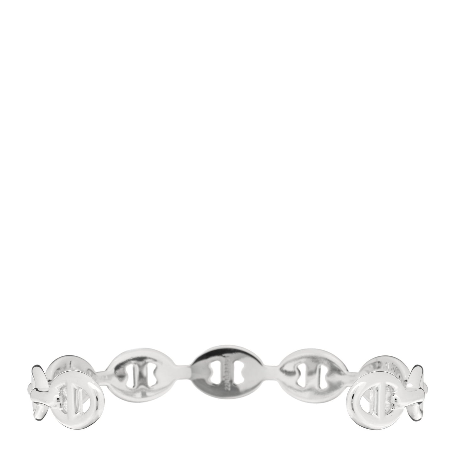Sterling Silver MM Chaine d'Ancre Enchainee Cuff Bracelet SH