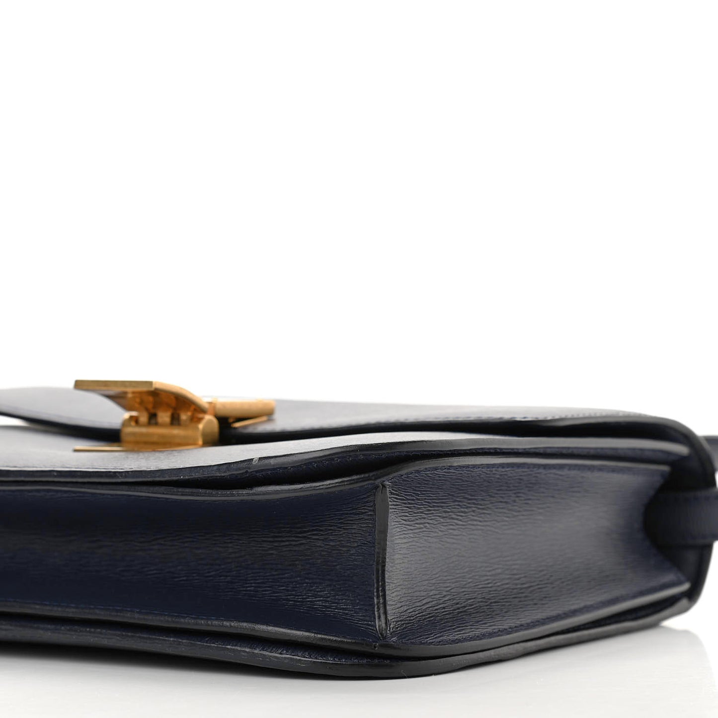 Liege Calfskin Medium Classic Box Flap Bag Dark Blue