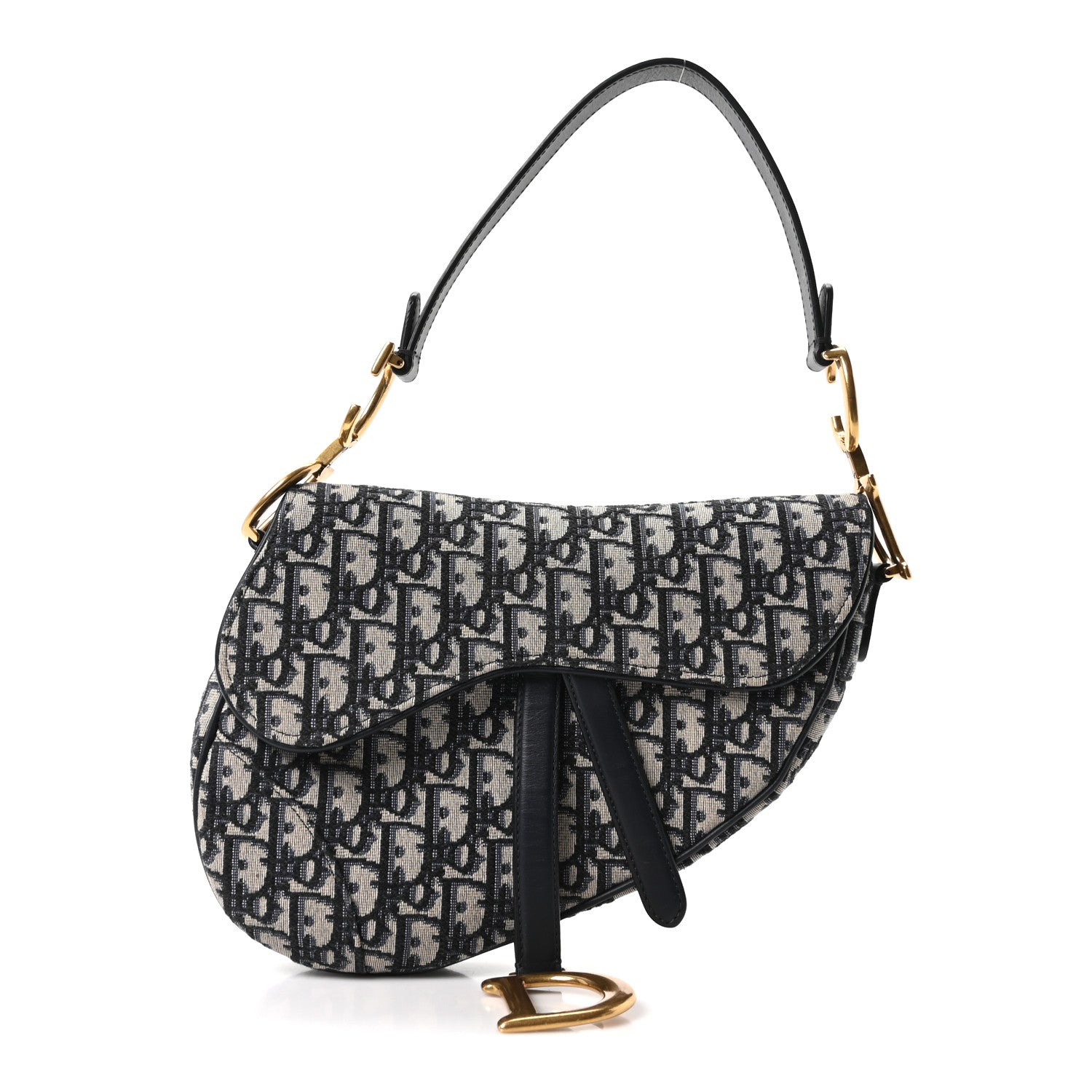 Christian Dior Oblique Saddle Bag Blue 1 of 10