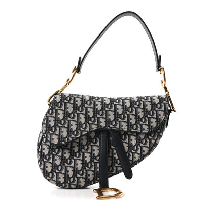 Christian Dior Oblique Saddle Bag Blue 1 of 10