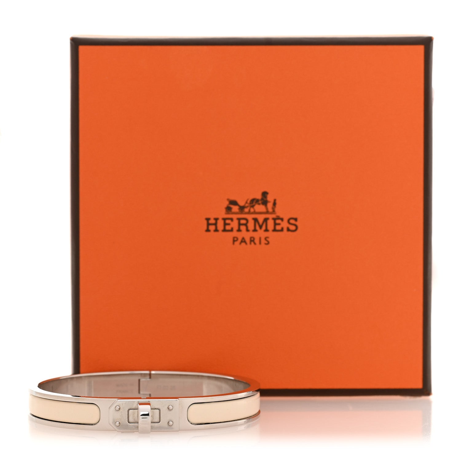 Hermes Enamel Mini Clic Kelly Bracelet PM Creme 5 of 5