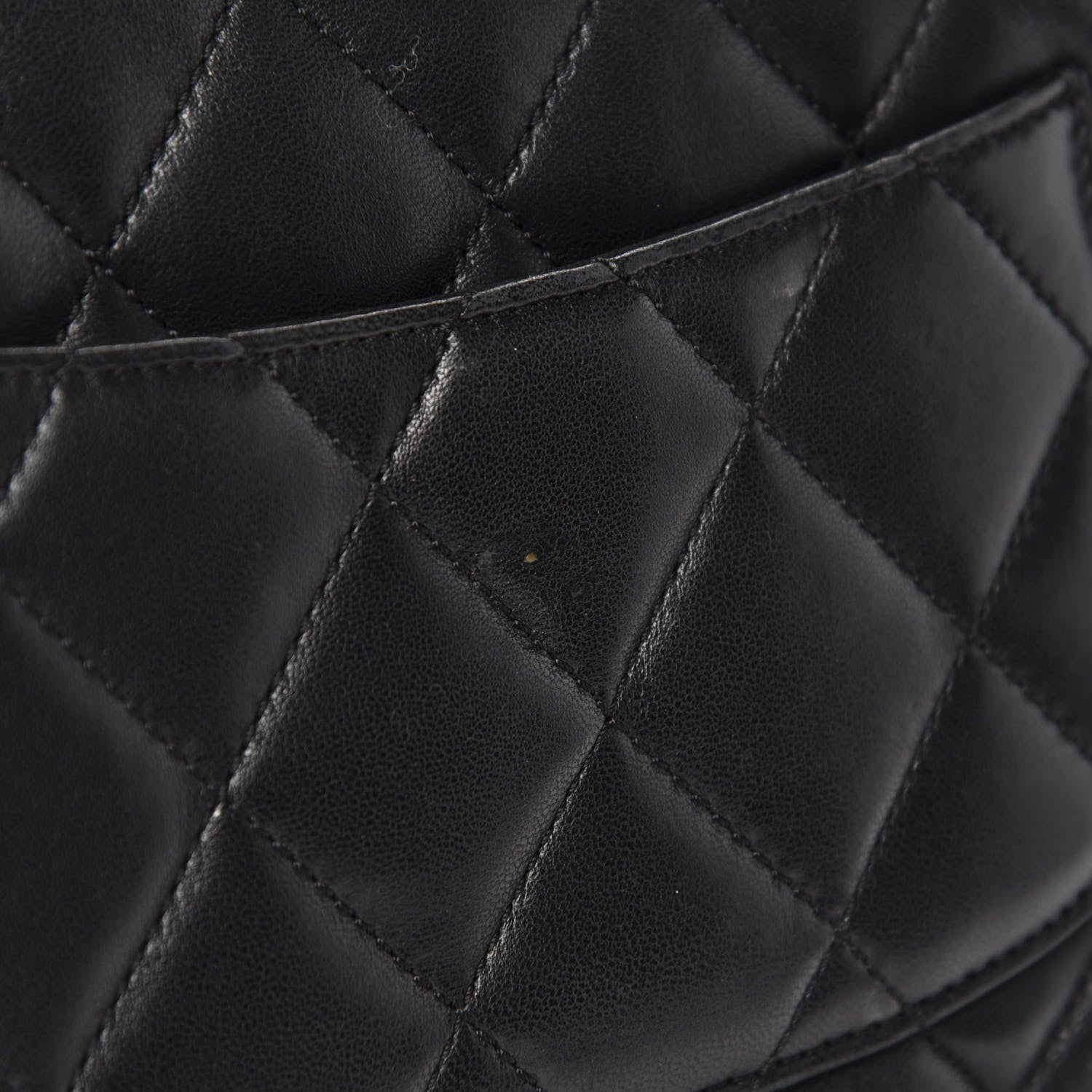 Chanel Lambskin Quilted Jumbo 3 Flap Black 9 of 14