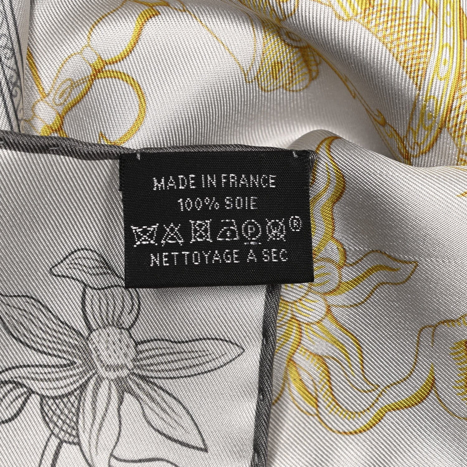 Hermes Silk Della Cavalleria Favolosa Double Face Scarf 90 Gris Argent Jaune 5 of 8