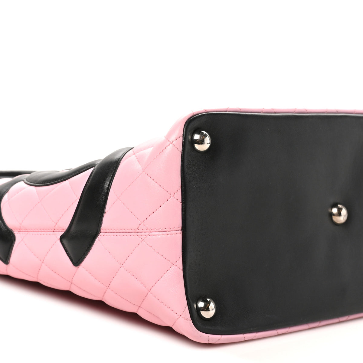 Chanel Calfskin Quilted Large Cambon Tote Pink Black 9 of 10