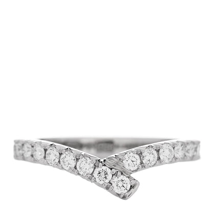 Harry Winston Platinum Diamond Ribbon Wedding Band Ring 49 4.75 1 of 5