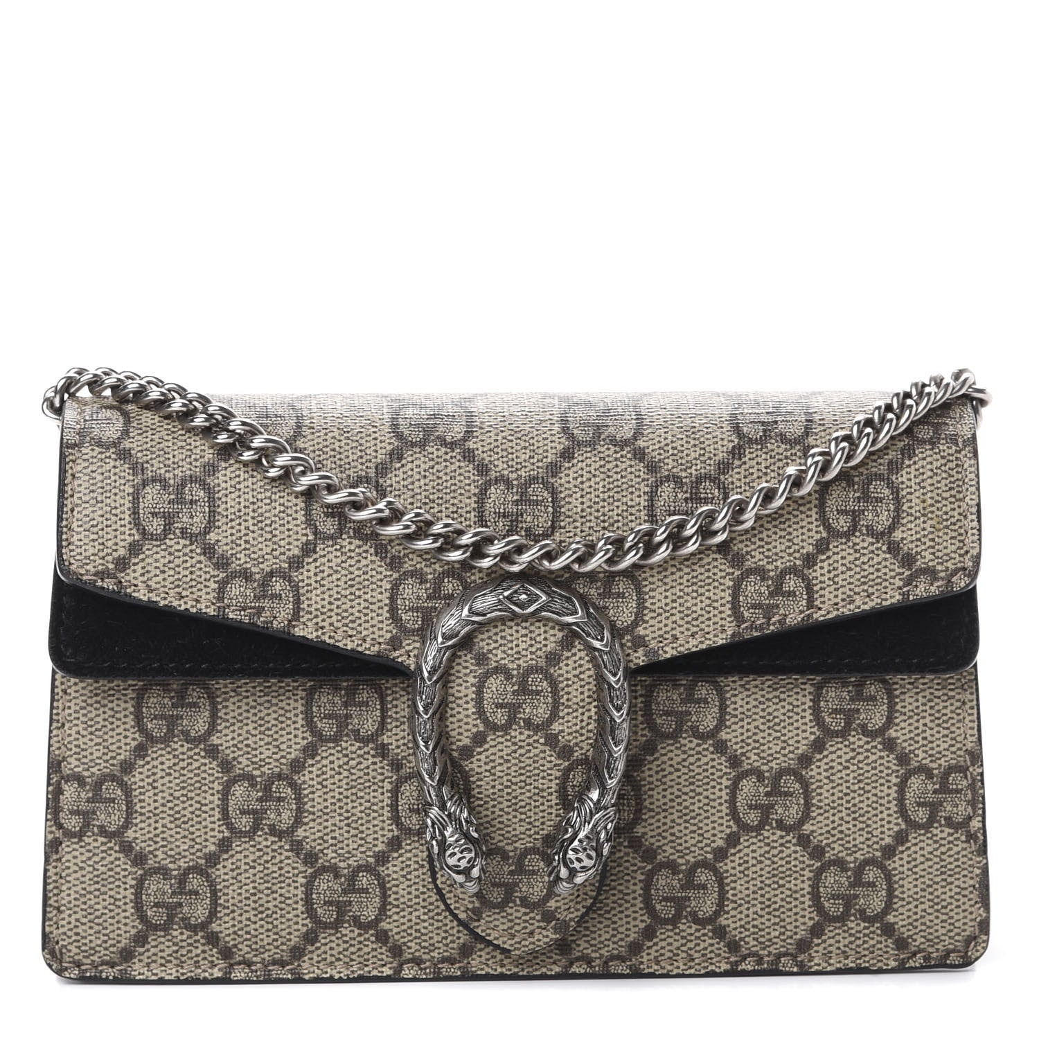 Gucci GG Supreme Monogram Super Mini Dionysus Shoulder Bag Black 1 of 10