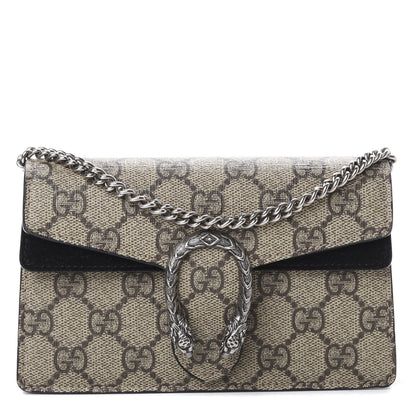 Gucci GG Supreme Monogram Super Mini Dionysus Shoulder Bag Black 1 of 10