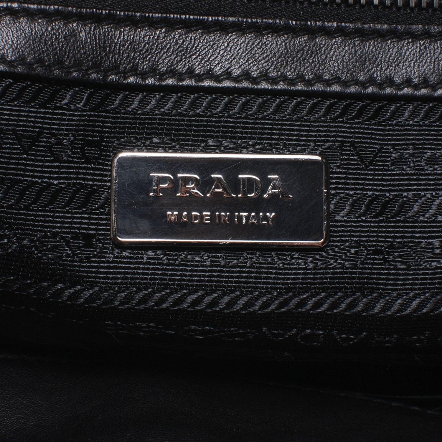 Prada Vernice Gaufre Tote Black 7 of 10