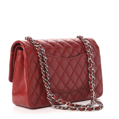 Chanel Caviar Quilted Medium Double Flap Dark Red 3 of 12