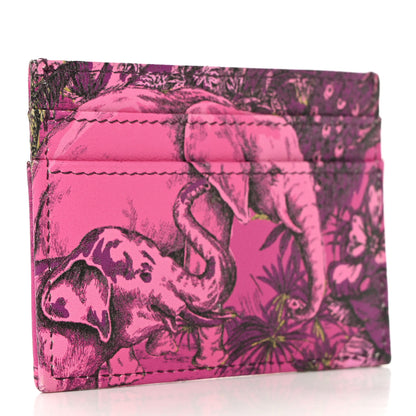 Christian Dior Calfskin Printed Toile De Jouy Lady Dior Card Holder Pink 3 of 8