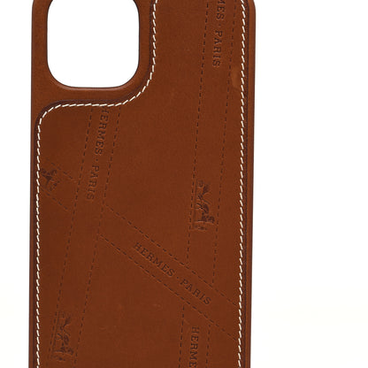 Hermes Barenia Bolduc iPhone 12/12 Pro Case Fauve 7 of 9