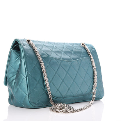 Chanel Metallic Calfskin Quilted 2.55 Reissue 227 Flap Turquoise 3 of 7