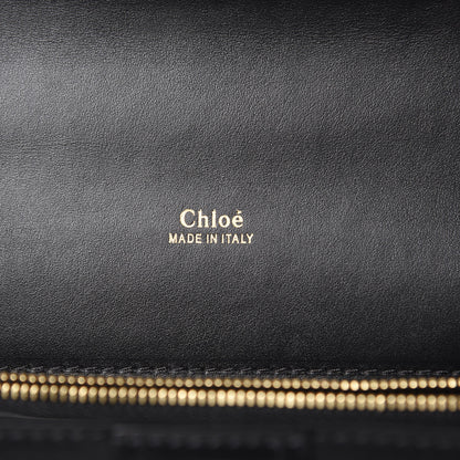 Chloe Shiny Goatskin Calfskin Aby Chain Shoulder Bag Black 6 of 9