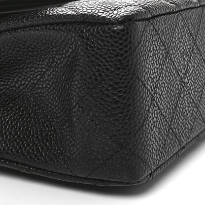 Chanel Caviar Quilted Medium Double Flap Black 9 of 10